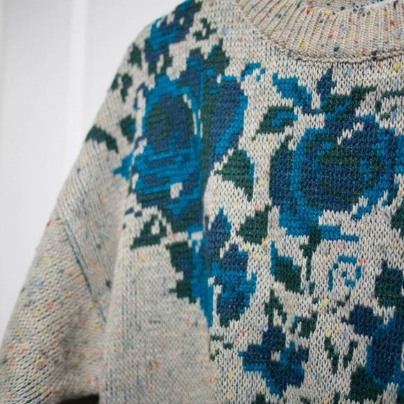 Vintage Together Sweater Floral with Rainbow Specks - Picture 4 of 9